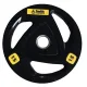 Диск для штанги Smith WP085-15 c 3-м хватом, обрезиненный, 15кг