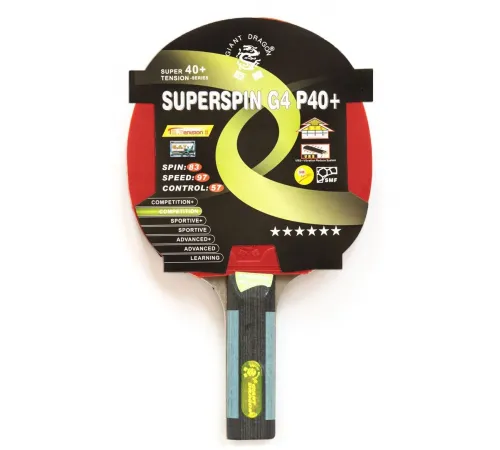 Теннисная ракетка Dragon Superspin 6 Star New (прямая)