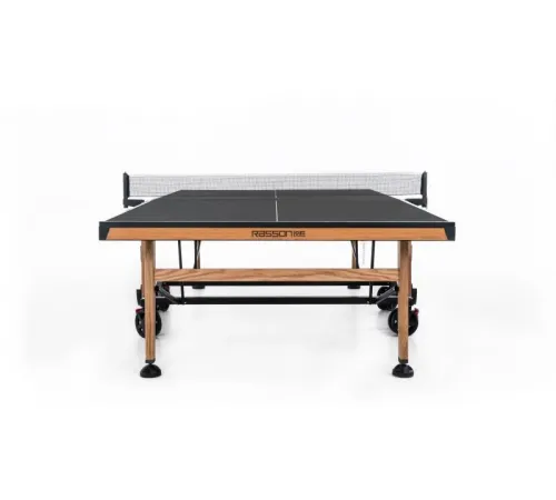 Теннисный стол складной для помещений "RASSON PREMIUM T01 Indoor" (274 х 152,5 х 76 см, натуральный дуб) с сеткой
